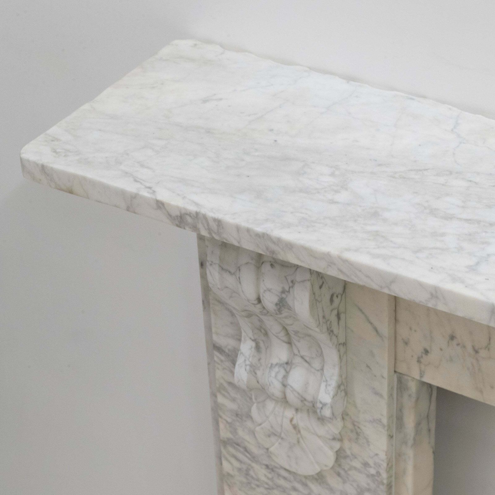 Large Antique Victorian Pencilvein Marble Corbel Fireplace Surround photo for sale