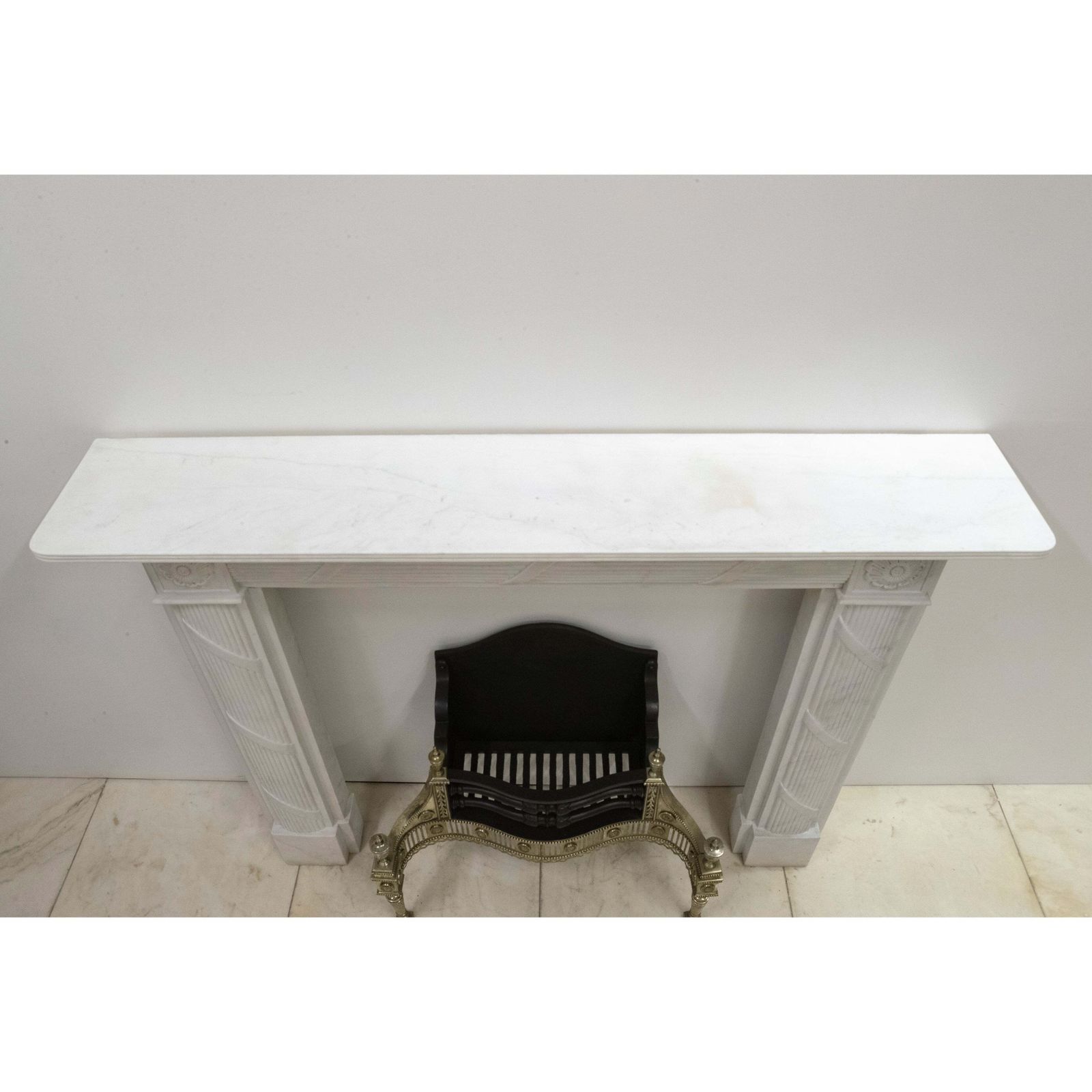 Reclaimed Regency Style White Marble Surround photo vintage