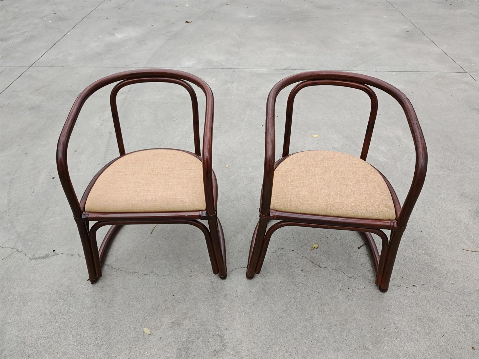 Set Of 6 Bamboo Armchairs For A Dining Room, Italy 1970s photo for sale