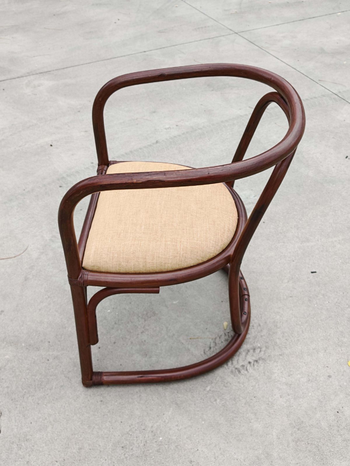 photo vinterior Set Of 6 Bamboo Armchairs For A Dining Room, Italy 1970s