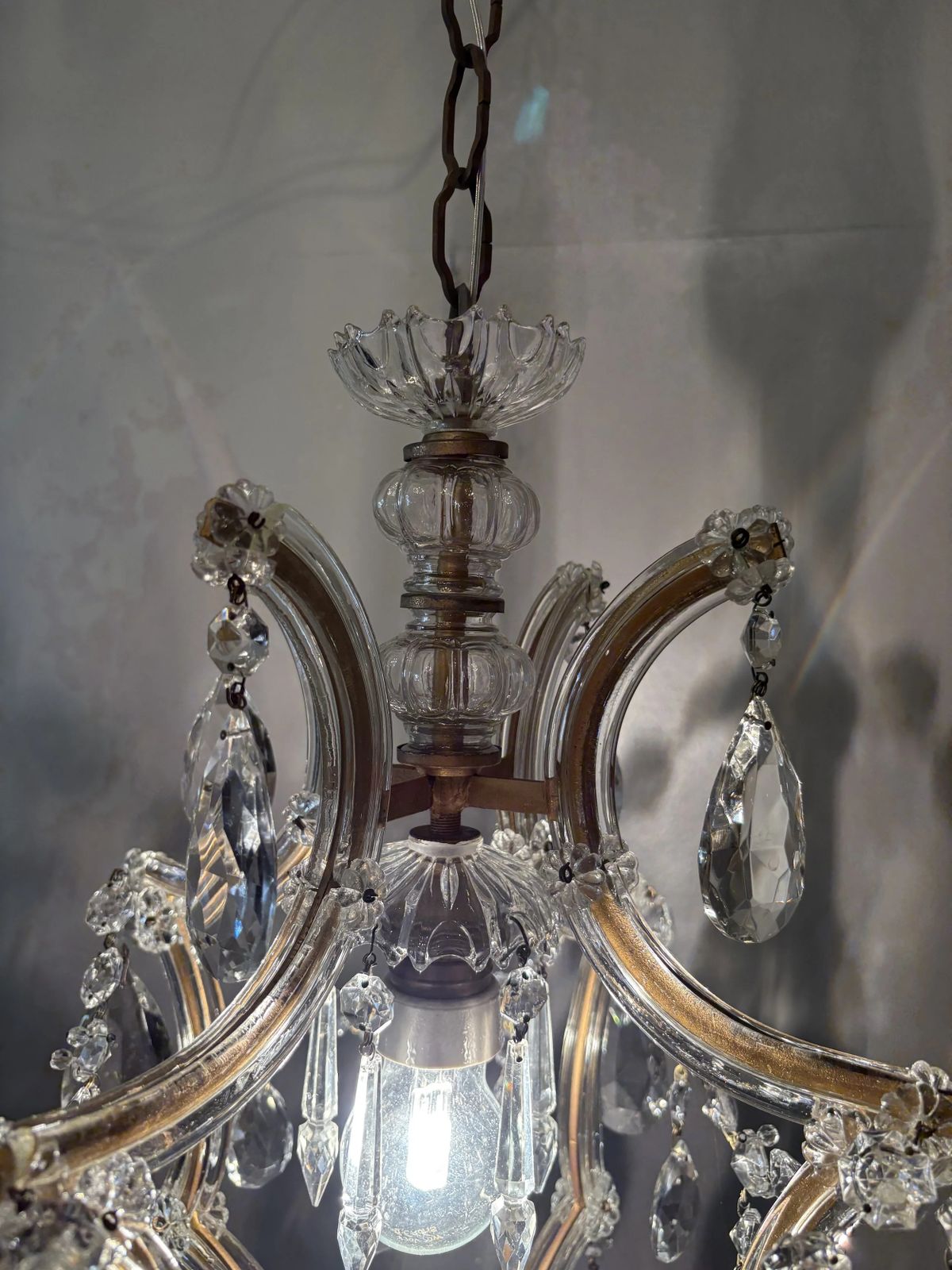 photo furniture Italian Mid Century Maria Theresa Crystal Chandelier