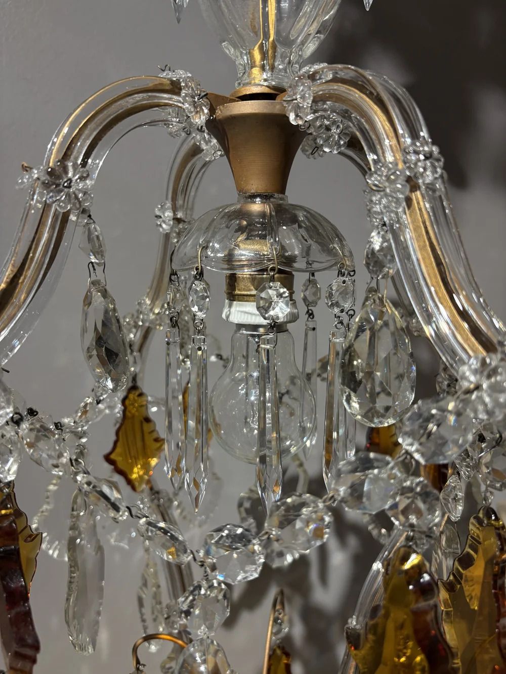Italian Mid Century Maria Theresa Crystal Chandelier photo Lighting