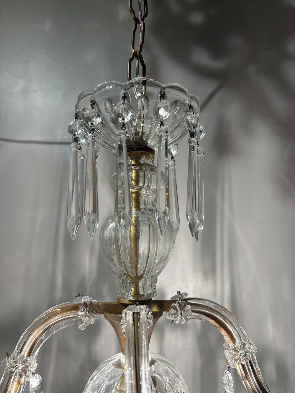 photo for sale Italian Mid Century Maria Theresa Crystal Chandelier