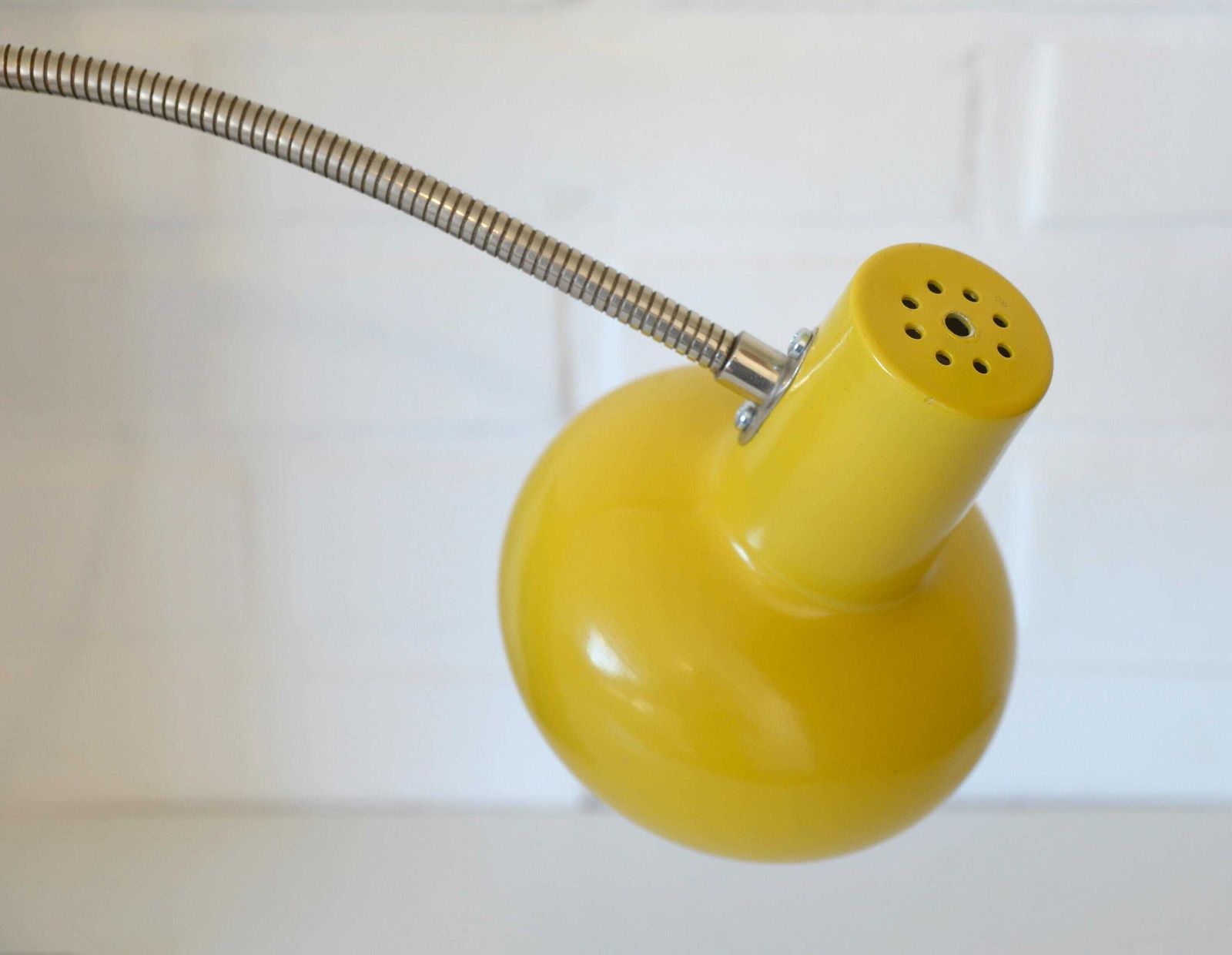 Space Age Style Lamp / Vintage Yellow Bookshelf Light / Mid Century Modern / Reading Light Fixture / Yugoslavia 1970's photo furniture