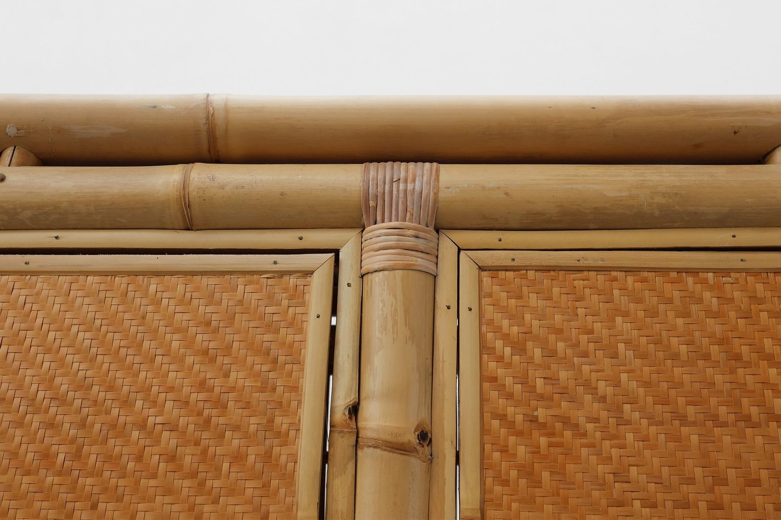 Mid Century Bamboo And Rattan Wardrobe, Italy, 1960s photo Furniture