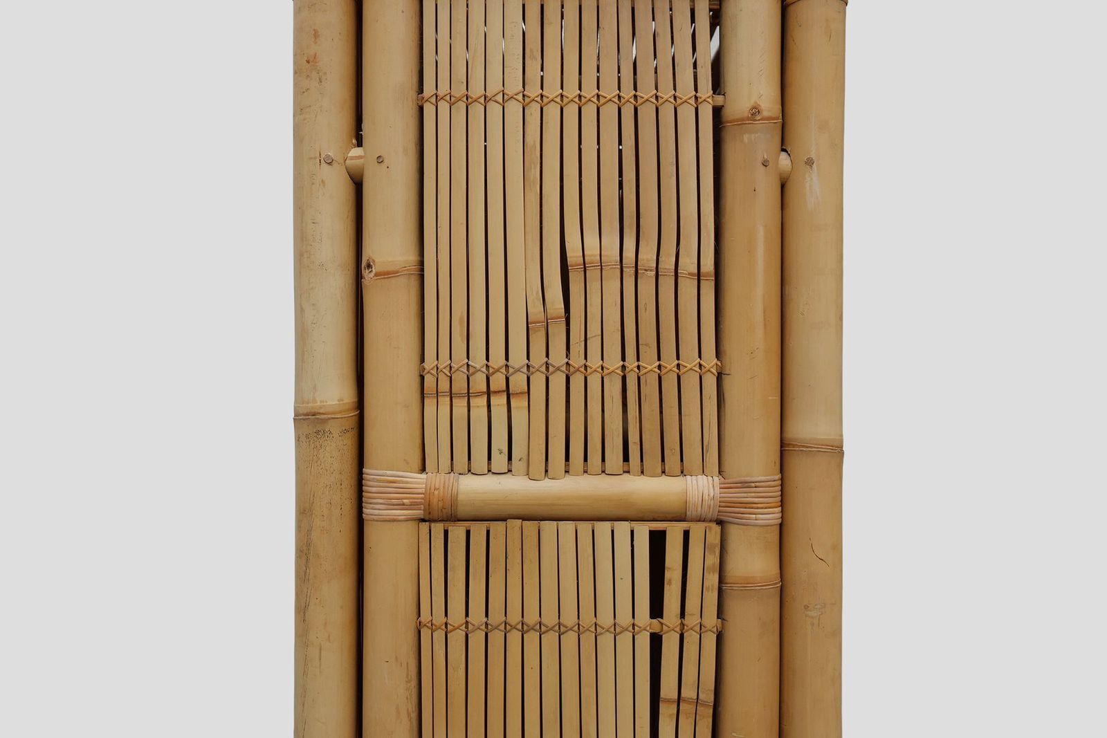 photo vintage Mid Century Bamboo And Rattan Wardrobe, Italy, 1960s
