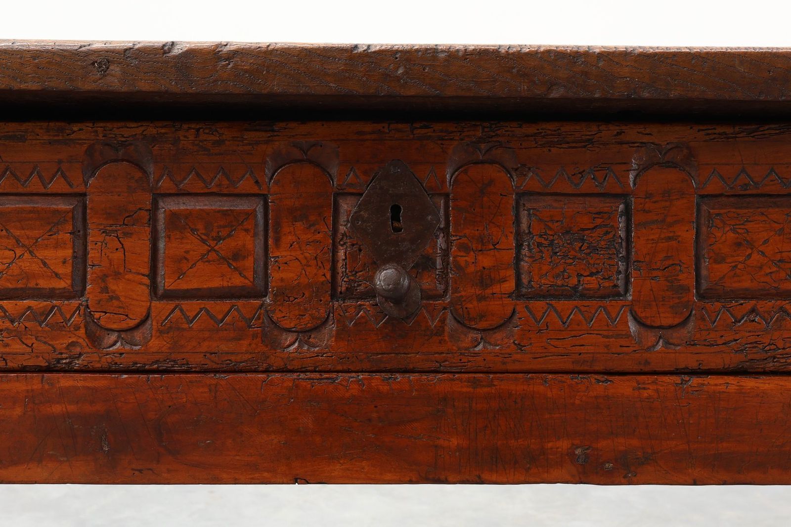 Wabi Wabi Style Hand Carved Oak Side Table, Spain, 17th Century photo for sale