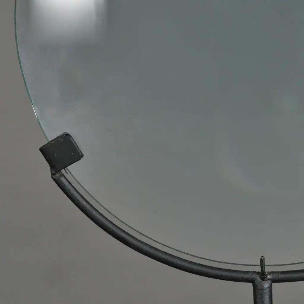 Optical Magnifying Glass With Stand – Precision Glass And Matte Black Metal photo for sale