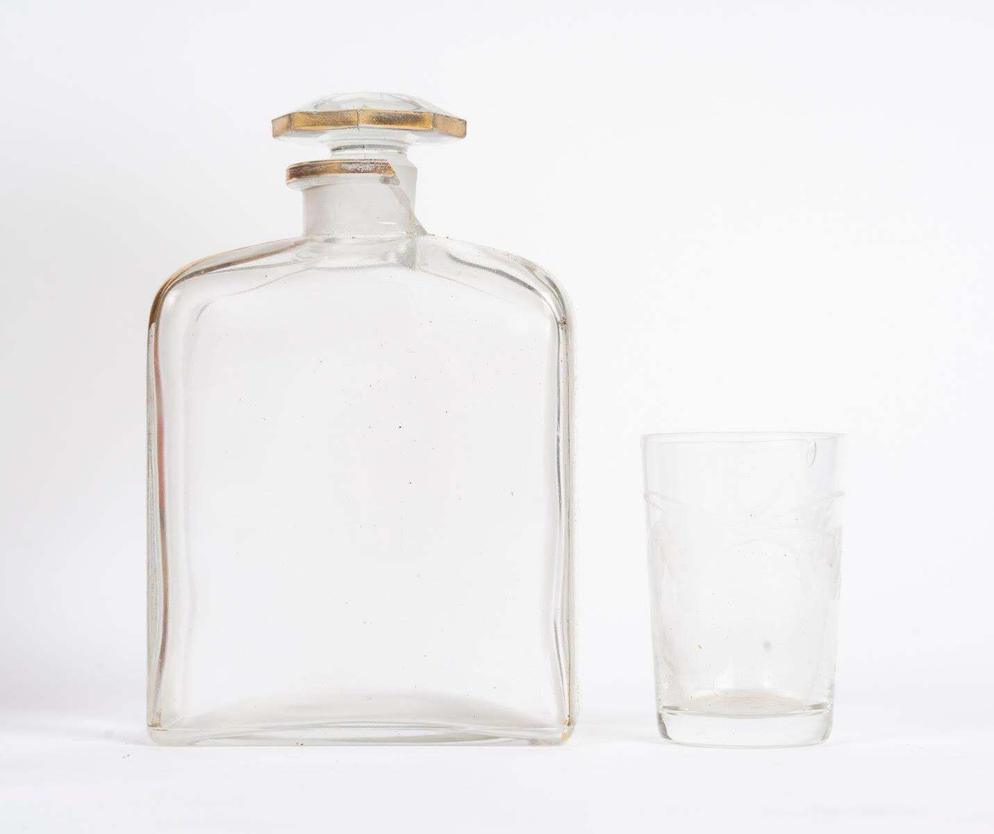 photo for sale Fake Book Concealing Two Liqueur Decanters, Napoleon III Style, 20th Century.