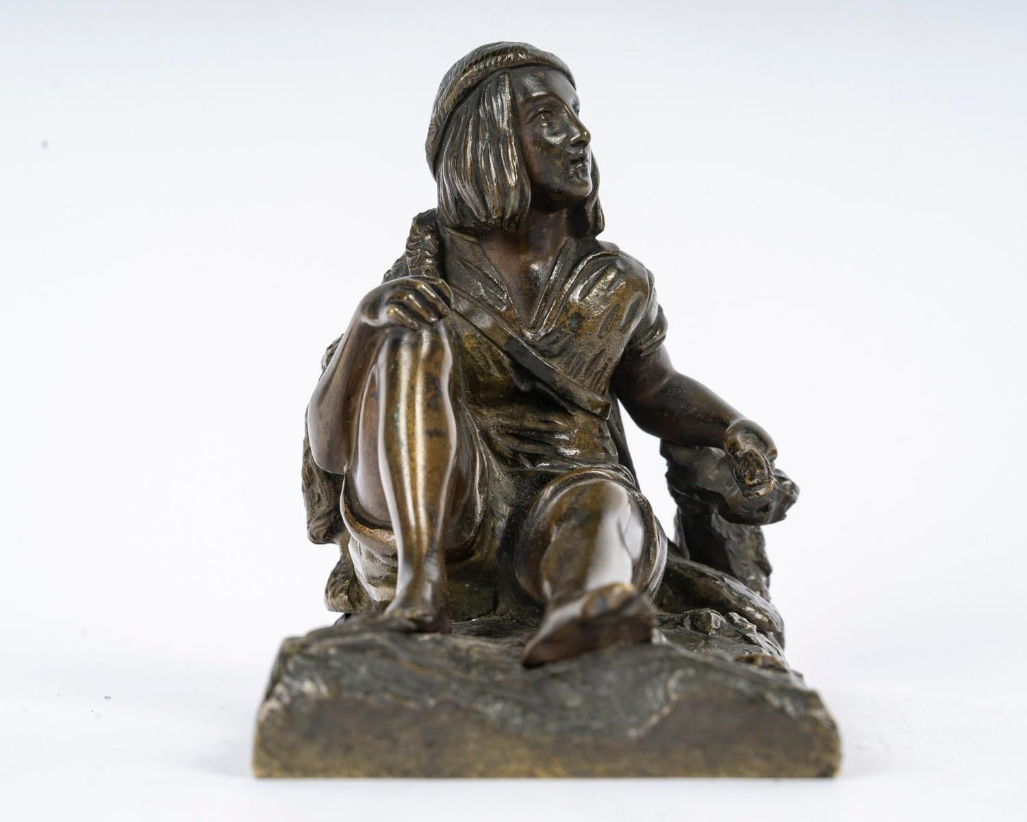 Sculpture In Patinated Bronze, 20th Century, Napoleon III Style. photo vintage