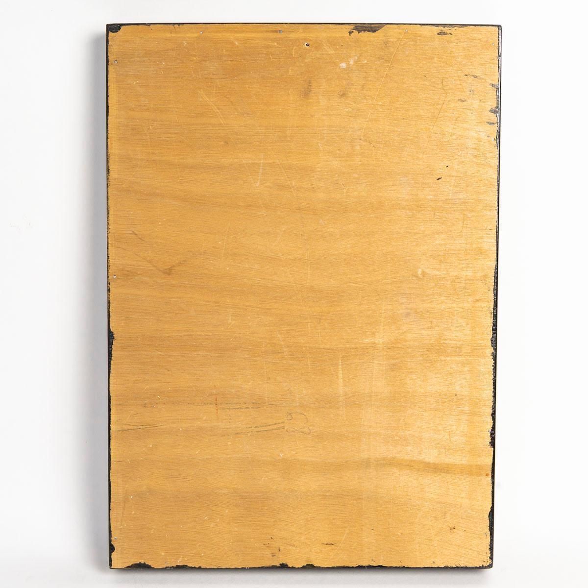Beautifully Framed Reproduction On Wood From The 20th Century. photo 503.67