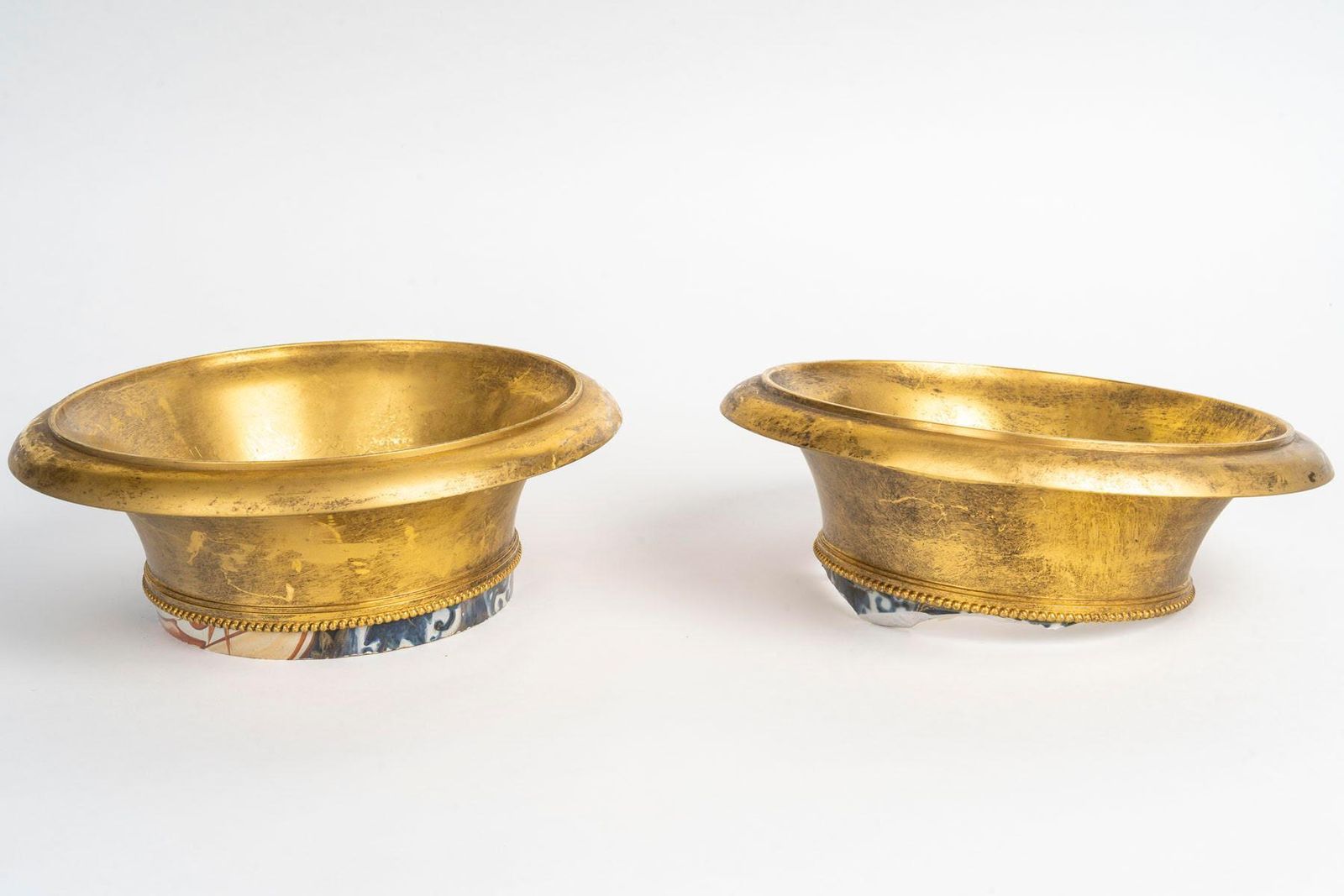 Pair Of Gilt Bronze Vase Tops, Napoleon III Period, 19th Century. photo furniture