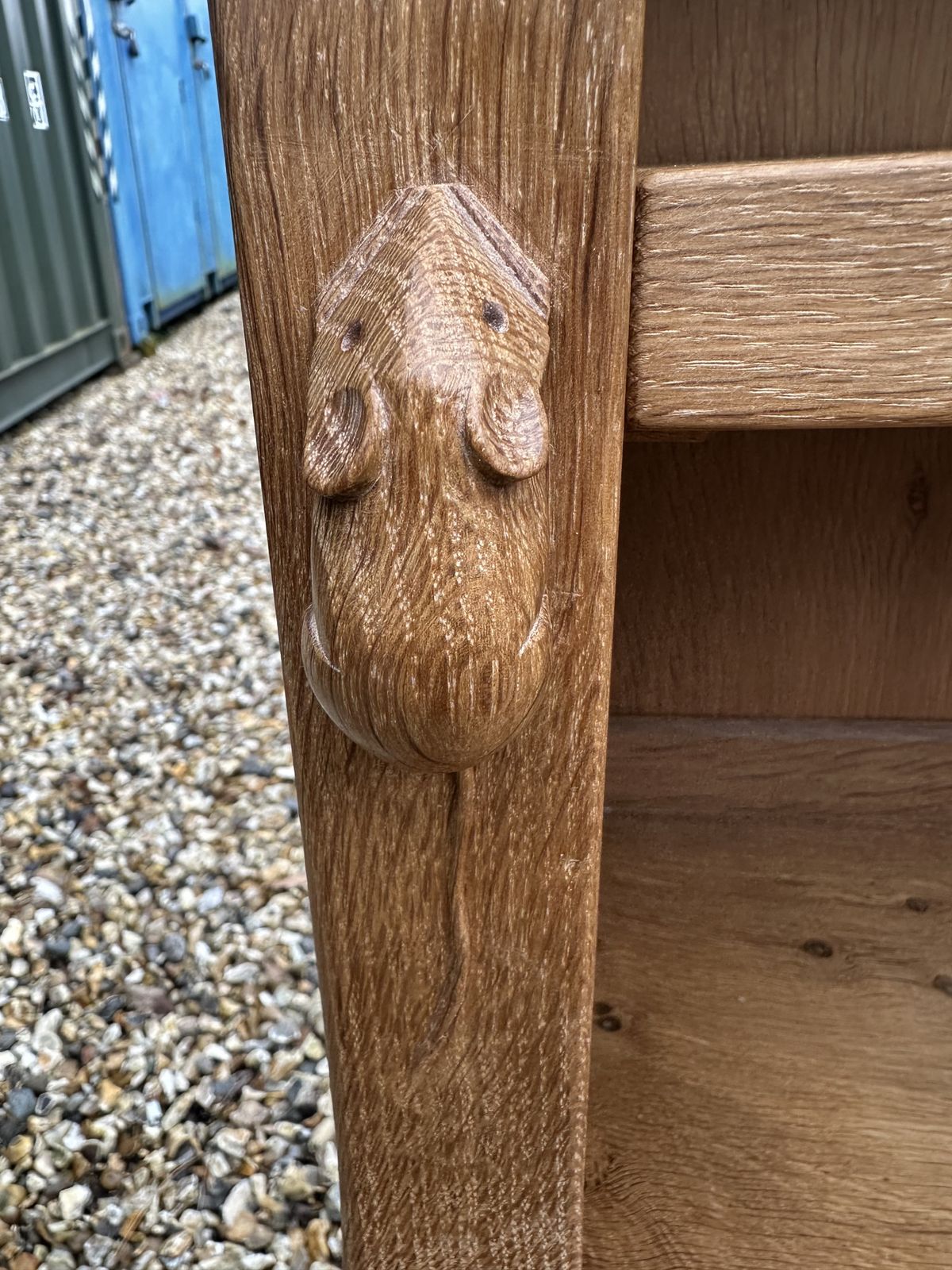 Robert Mouseman Thompson Oak Dresser Handmade  British Oak Furniture Marker  Dimensions Are 183 Cm High 107 Cm Wide 32 Cm Deep photo for sale