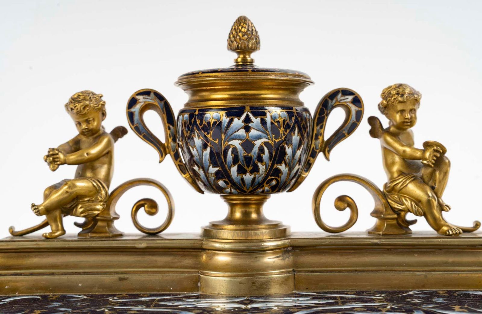 An Inkwell And Two Candlesticks From The 19th Century, Napoleon III Period. photo for sale