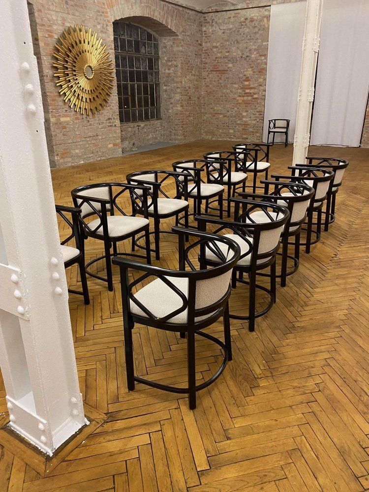Armchairs Attributed To Josef Hoffmann For Thonet, Austria, 1970s, Set Of 8 photo Furniture