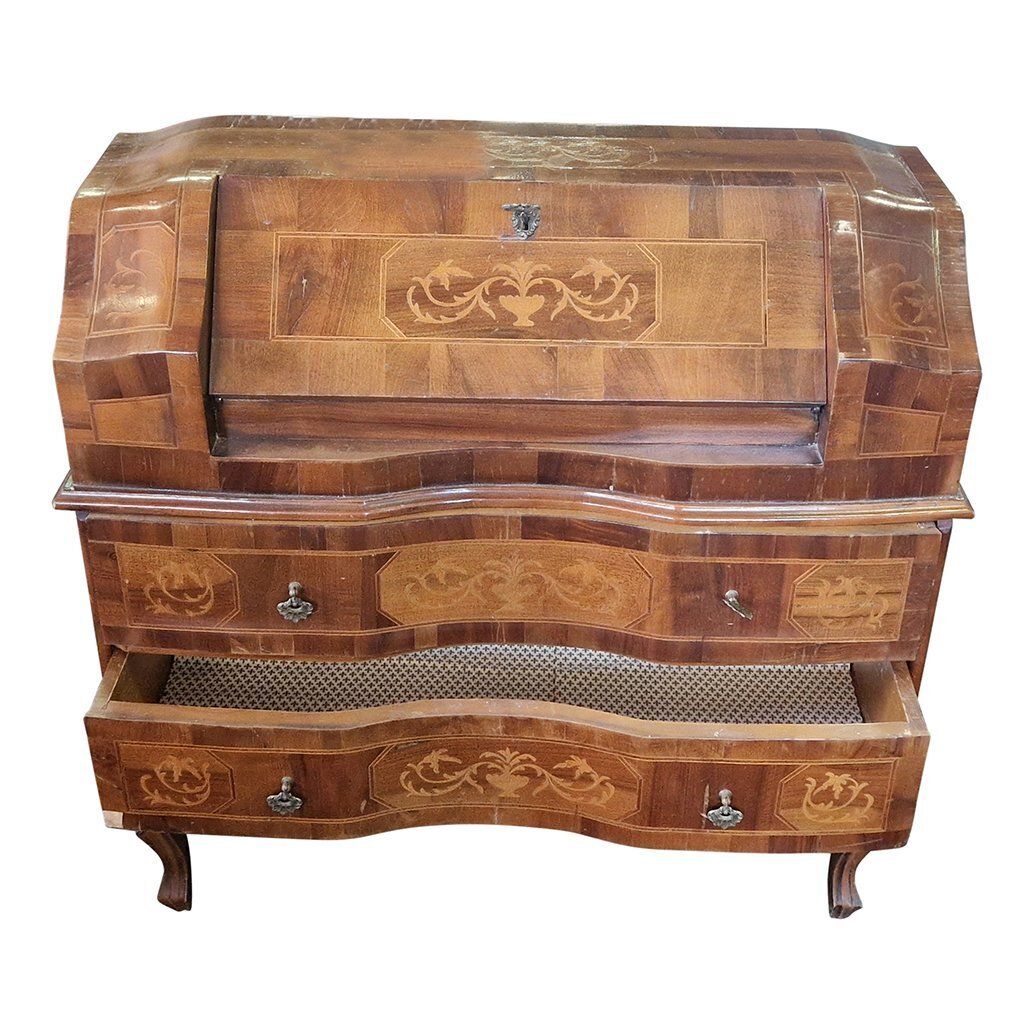 Walnut Secretaire, Italy, 1980s photo Furniture