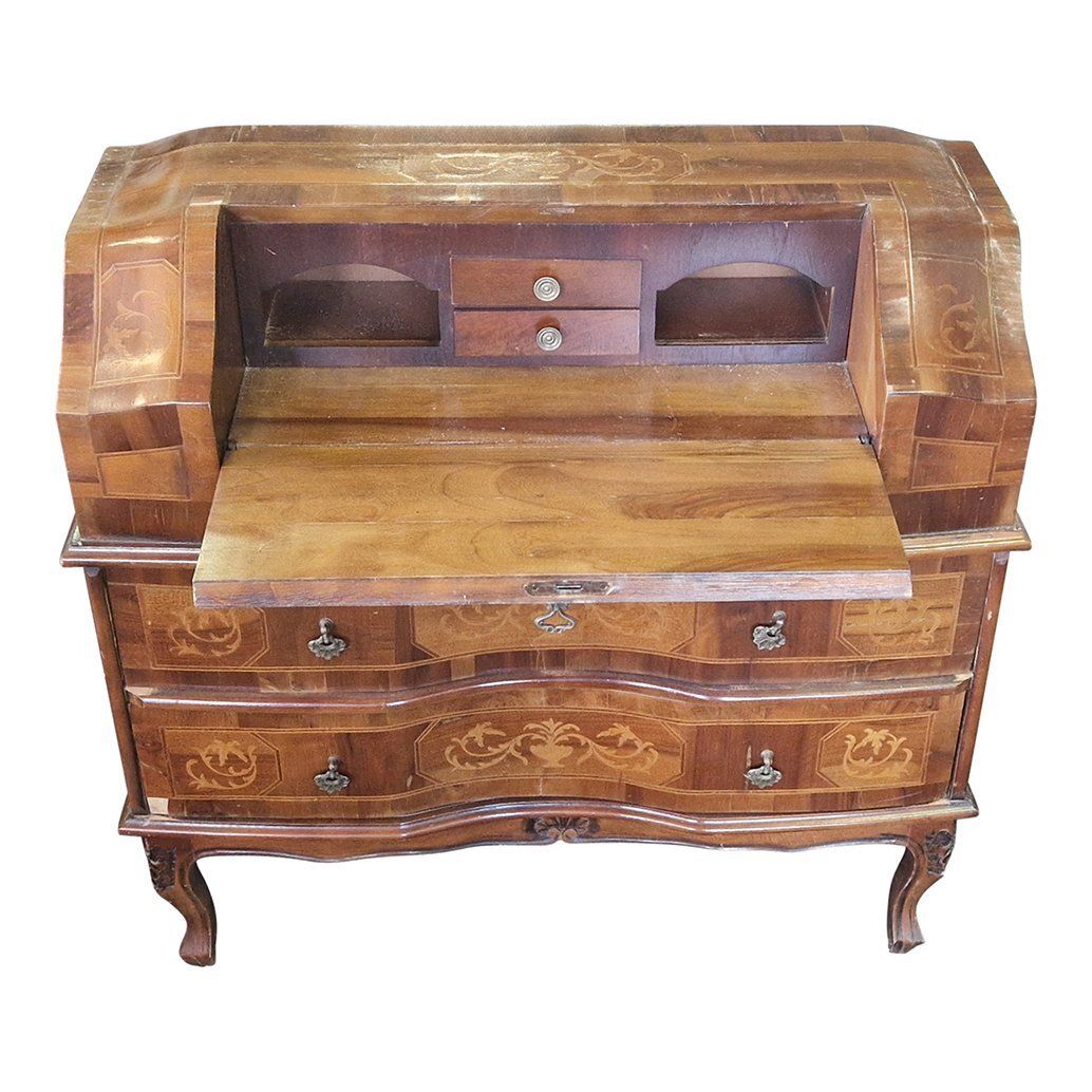 Walnut Secretaire, Italy, 1980s photo 1696.0