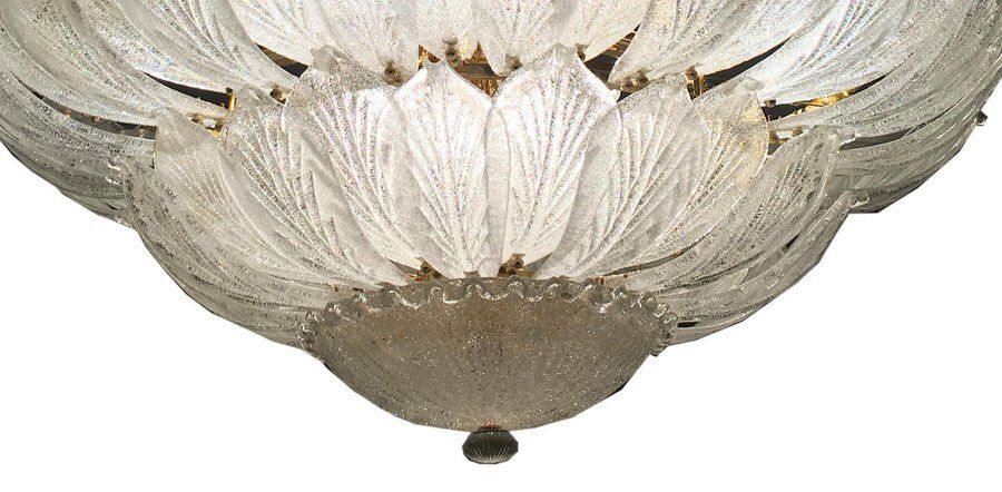 photo buy Italian Murano Glass Leave Flush Mount Chandelier