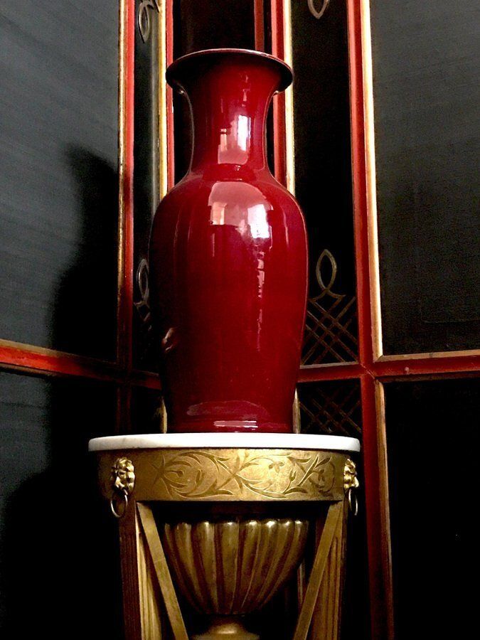 Large Sang De Boeuf Glazed Vases, Early 20th Century, Set Of 2 photo Home Decor