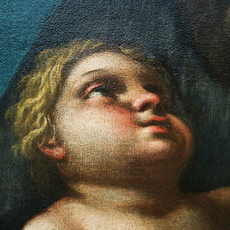 photo for sale Giuseppe Nuvolone, St. Joseph With The Baby Jesus In His Arms, 1800s, Oil On Canvas, Framed