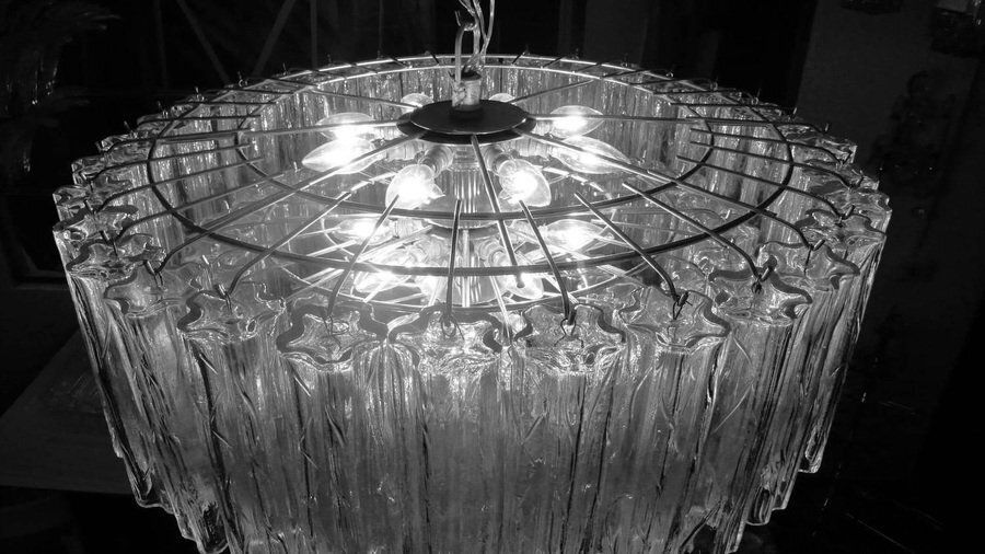 10842.0 Italian Murano Glass Tronchi Chandeliers, Set Of 2 photo