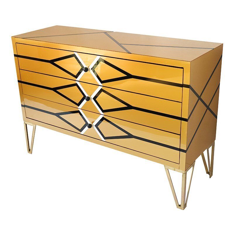 Colored Laminate Dresser With 3 Drawers, 1980s photo Furniture