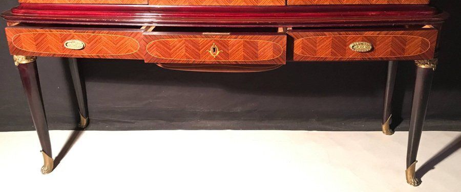 Mid Century Italian Cabinet Vitrine Attributed To Paolo Buffa photo vintage