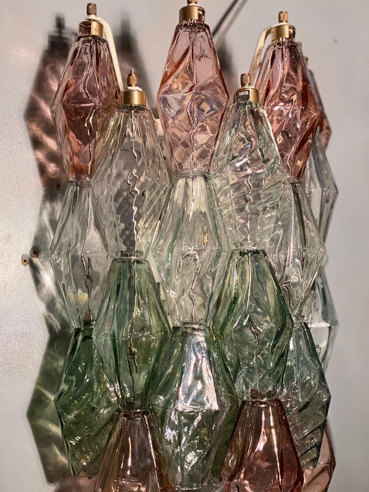 photo vintage Poliedri Wall Lights By Carlo Scarpa For Venini, 1980, Set Of 2