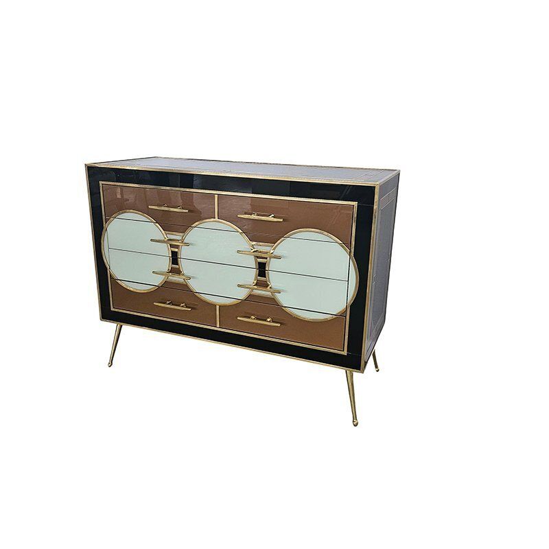 Glass Dresser With Four Drawers, 1980s photo for sale