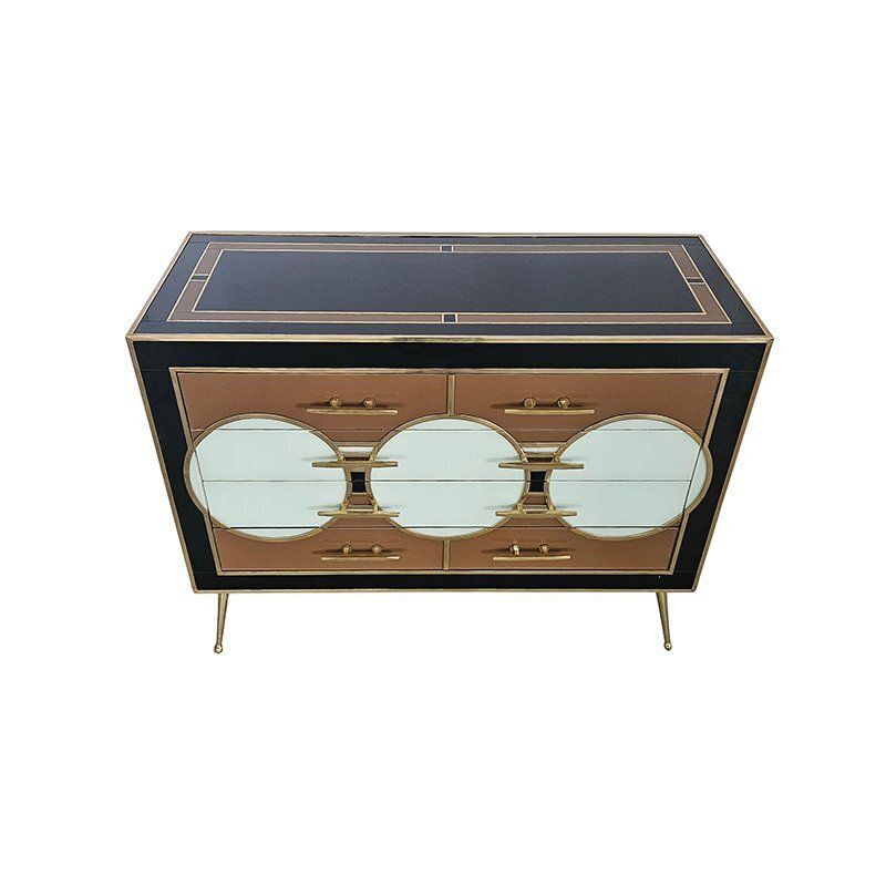 Glass Dresser With Four Drawers, 1980s photo 6252.0