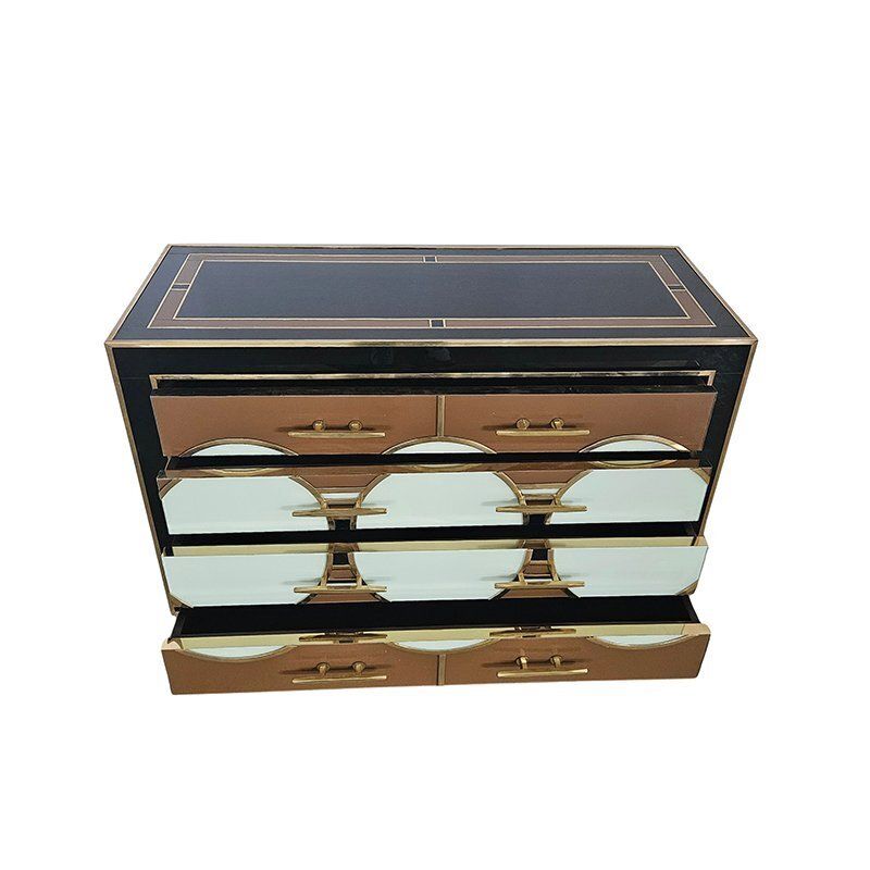 photo for sale Glass Dresser With Four Drawers, 1980s