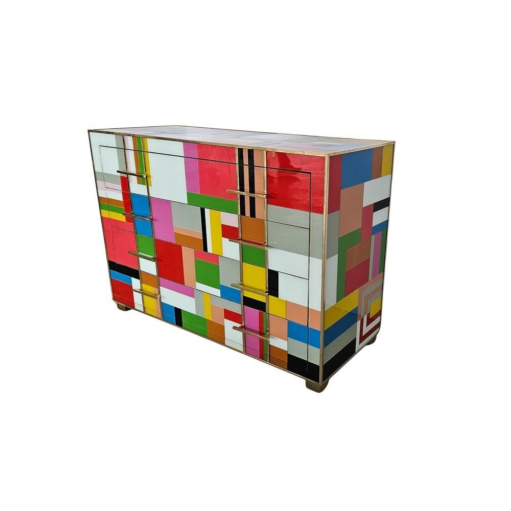 Glass Dresser With Four Drawers, 1980s photo furniture