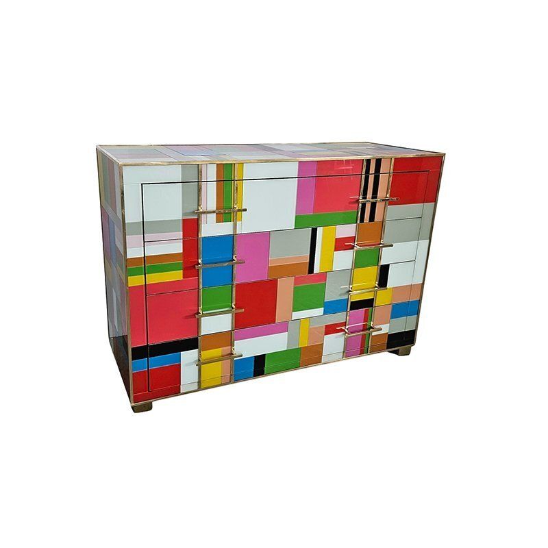 Glass Dresser With Four Drawers, 1980s photo vinterior
