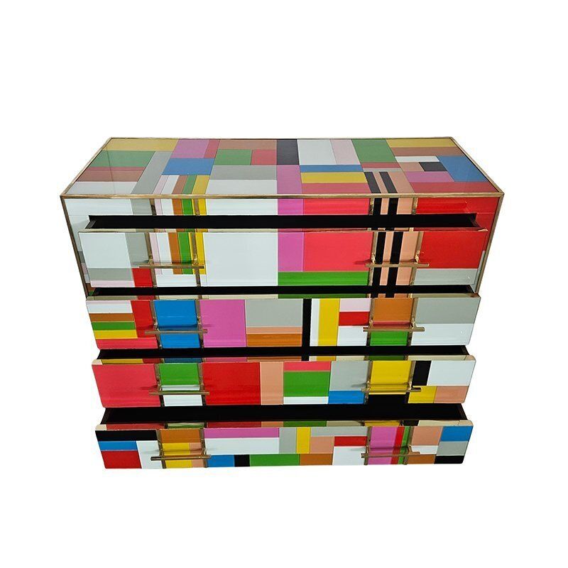 Glass Dresser With Four Drawers, 1980s photo buy