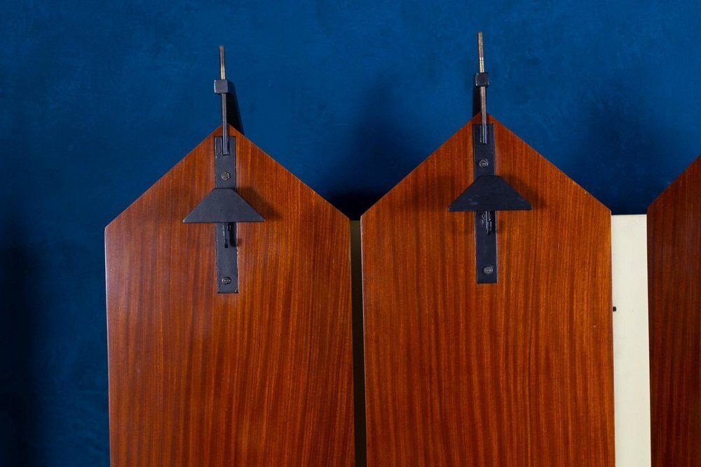 Mid Century Wardrobe With Ceramic Masks, Italy, 1950s photo vintage