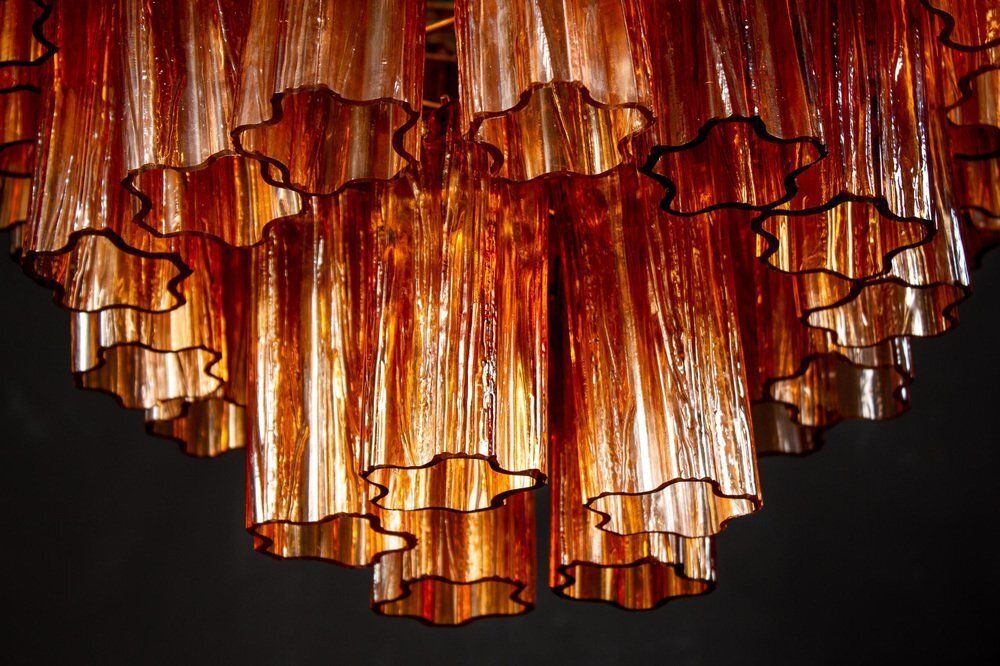 Large Modern Gold Amber Color Murano Glass Chandelier Or Flush Mount, 1970 photo buy