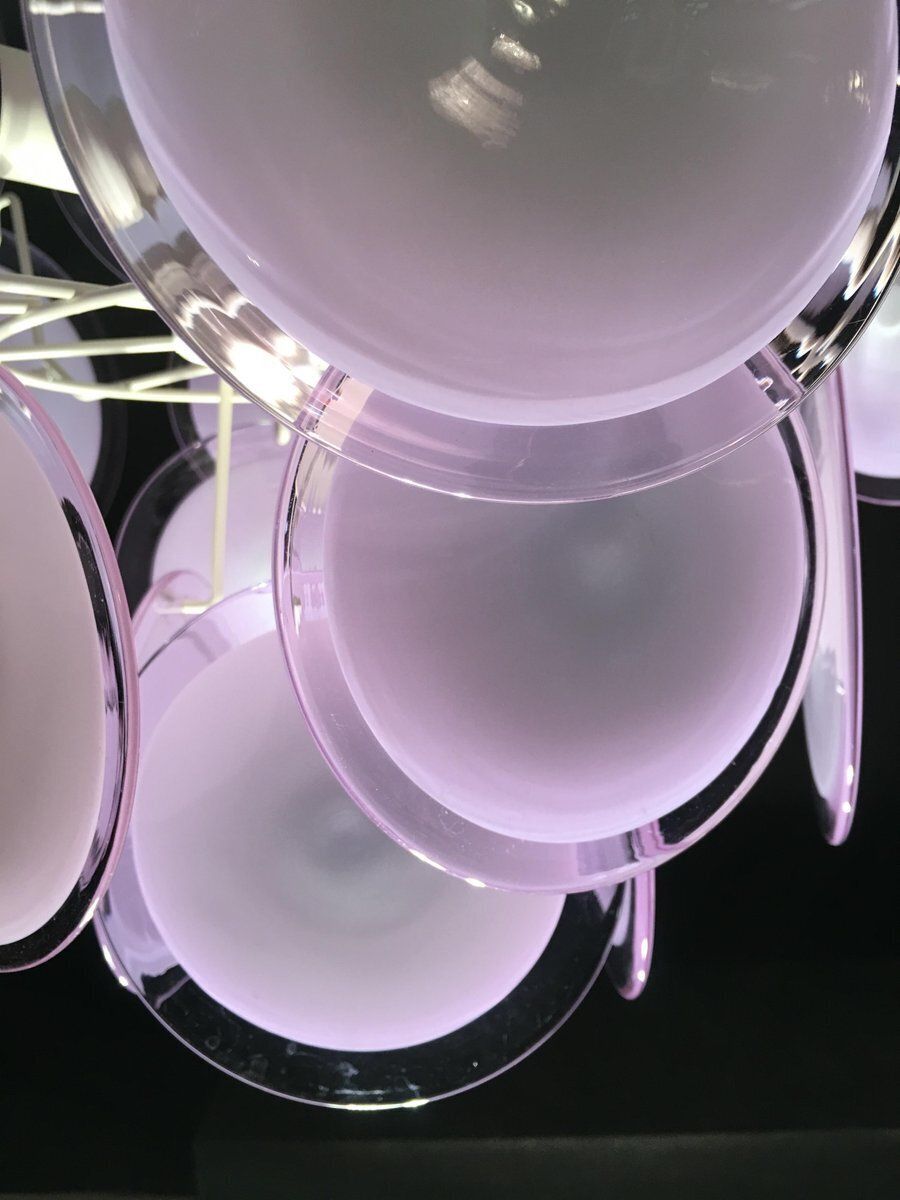 Pink Amethyst Murano Chandelier, 1970s, Set Of 2 photo vinterior