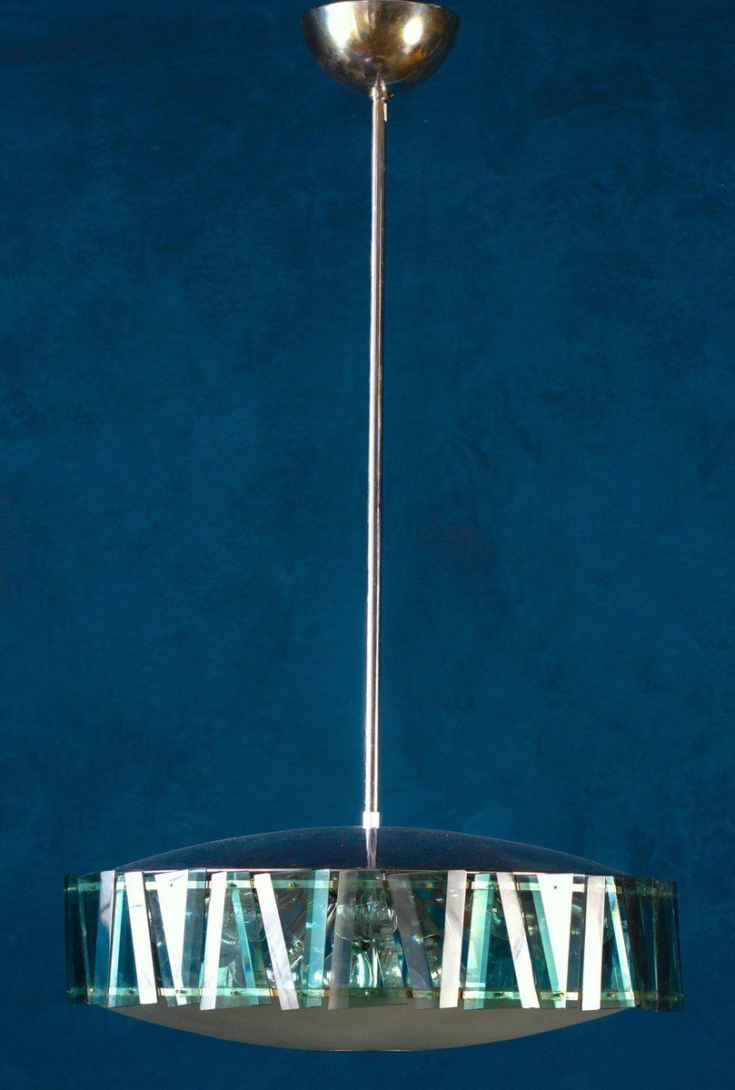 Round Crystal Chandelier Attributed To Max Ingrand For Fontana Arte, 1940s photo furniture