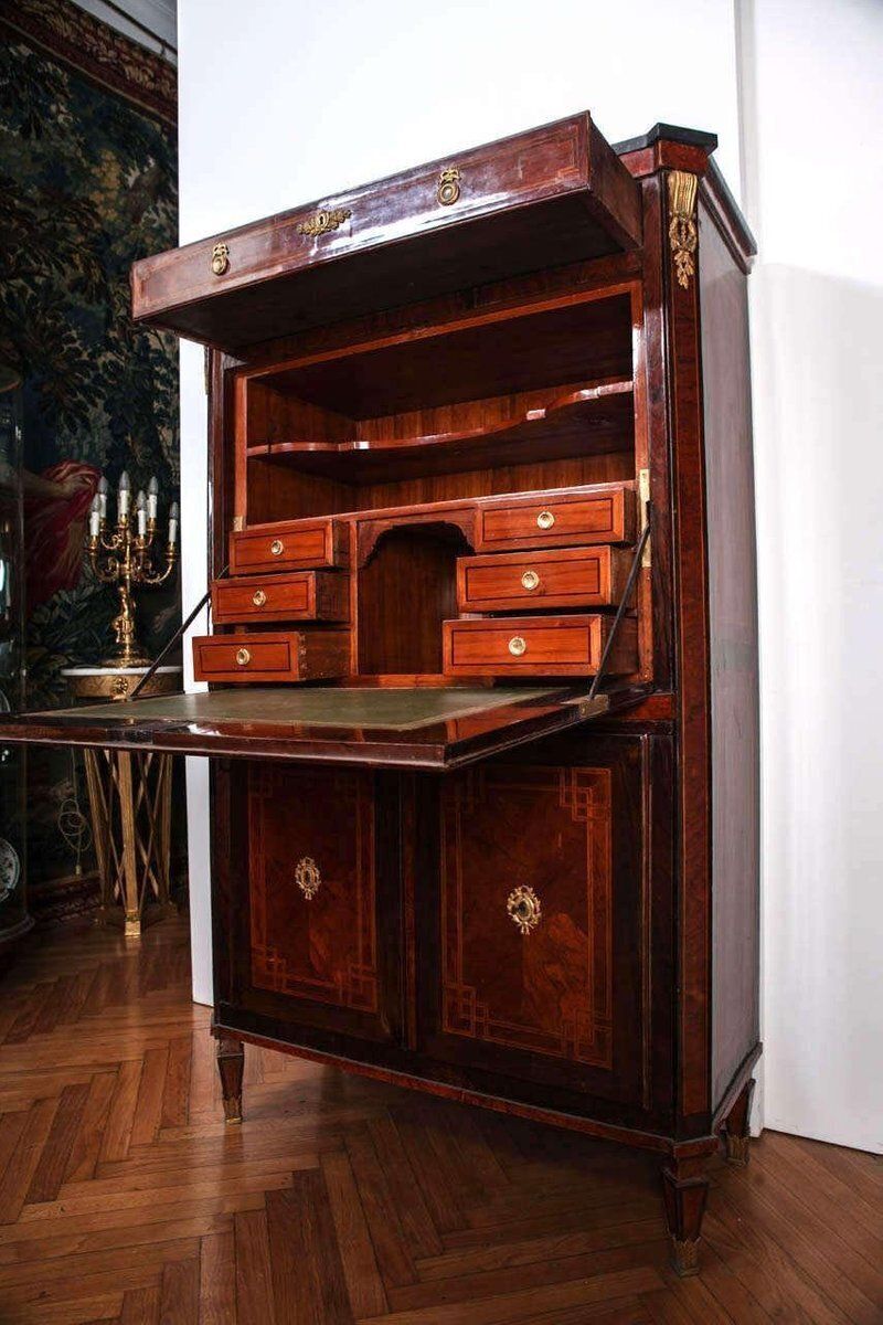 Antique Italian Ormolu Mounted Parquetry Secretaire, 1780 photo buy