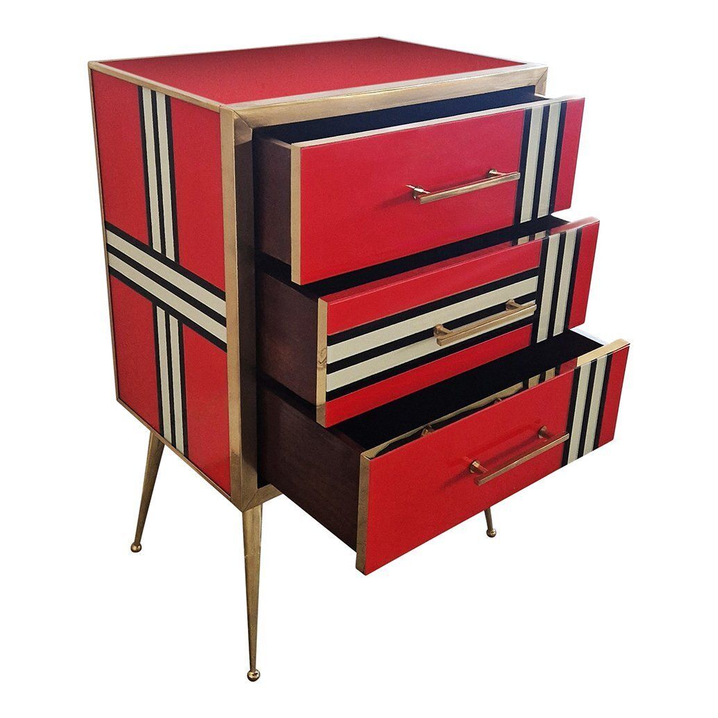 Red Murano Glass Dresser, 1980s photo for sale