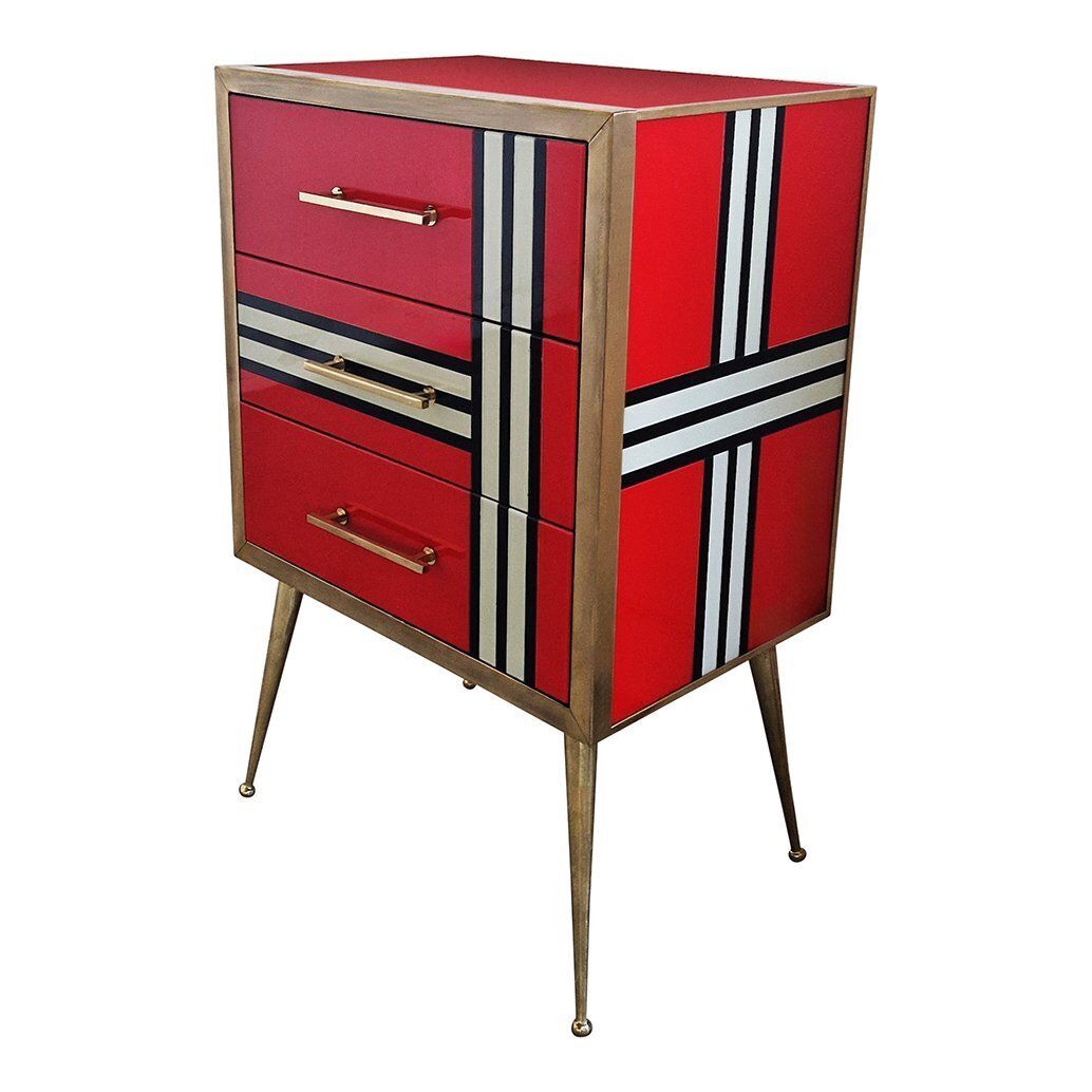 Red Murano Glass Dresser, 1980s photo vinterior