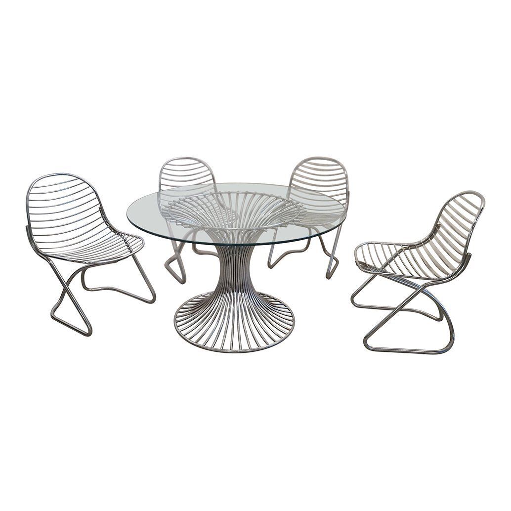 Vintage Dining Table And Chairs, 1950s, Set Of 5 photo furniture