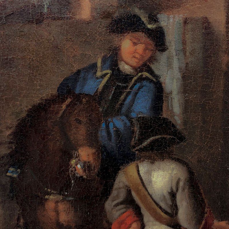 Philips Wouwerman, Knights In Front Of A Coaching Inn And Knights And Bathers At A Stream, 1600s, Oil On Canvases, Set Of 2 photo buy