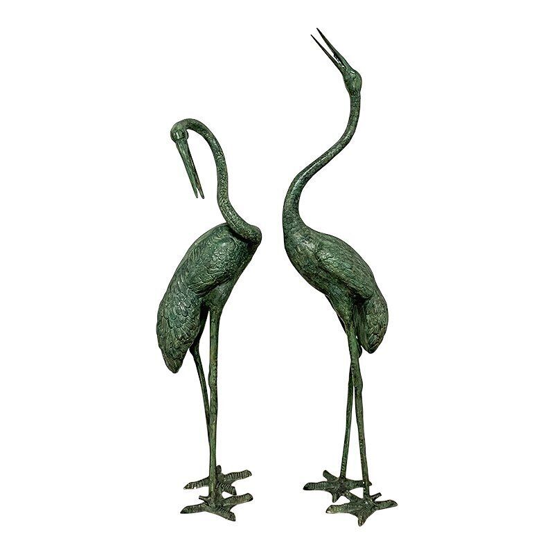 Bronze Heron Sculptures, Italy, 20th Century, Set Of 2 photo furniture