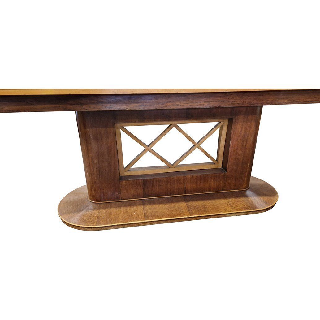 Walnut And Maple Dining Table, 1930s photo furniture