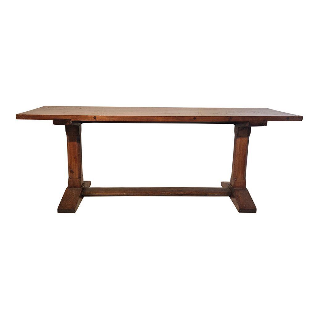 Large Fratino Table In Walnut Wood.   Italy, 70s, 1980s photo Furniture
