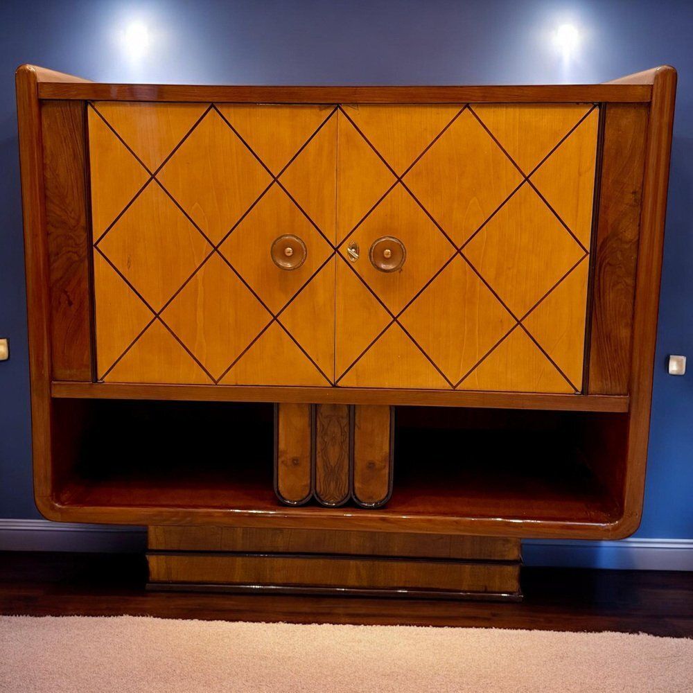 Italian Art Deco Cabinets Attributed To Osvaldo Borsani, 1940s, Set Of 2 photo for sale