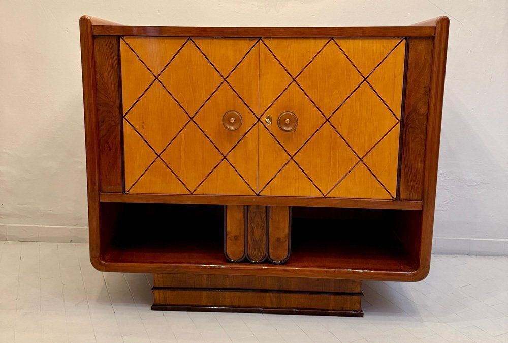 photo vinterior Italian Art Deco Cabinets Attributed To Osvaldo Borsani, 1940s, Set Of 2