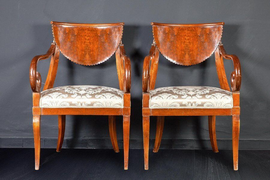 Italian Dining Chairs With Armchairs, 1790s, Set Of 10 photo Furniture