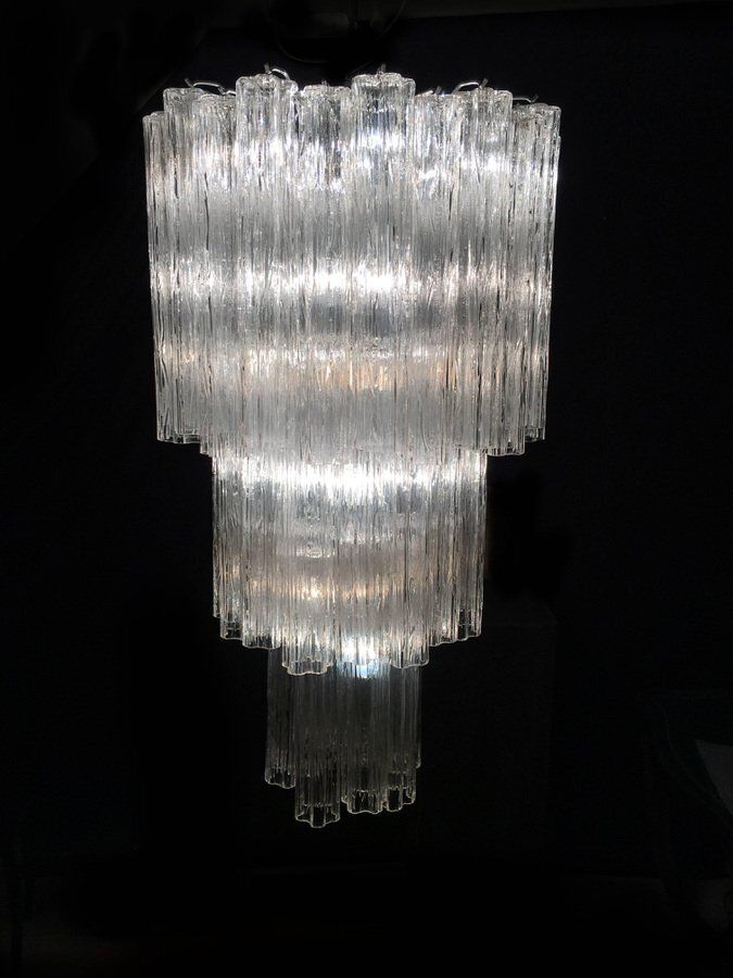 Murano Glass Tronchi Chandeliers, 1960s, Set Of 2 photo vinterior